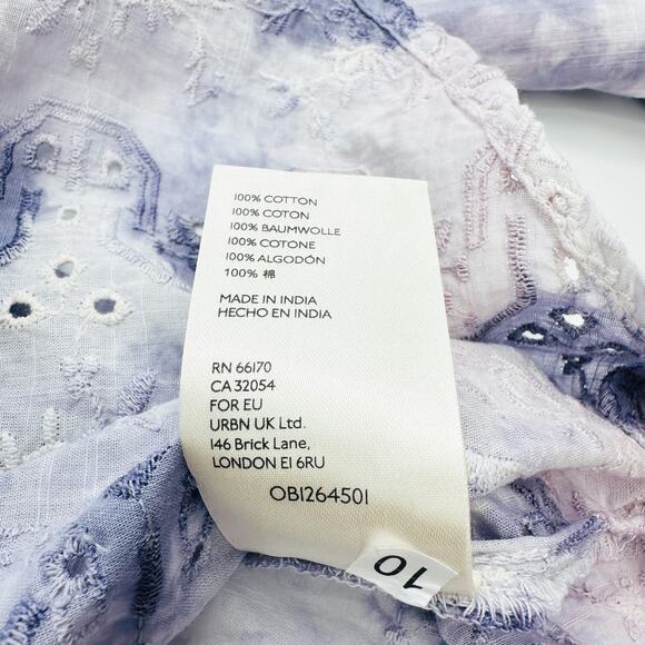 Anthropologie Pilcro The Cate Tie Dye Ombre Button Down Shirt Size XS - Picture 10 of 12